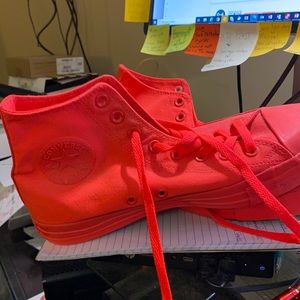 Neon Converse- Hot Orange Size 10 Women Brand New-